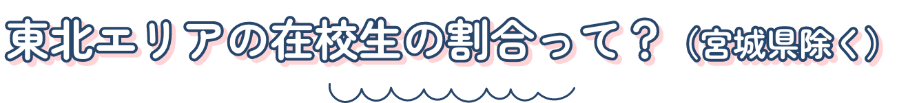 東北エリアの在校生の割合って？（宮城県除く）